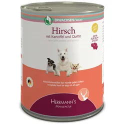 Herrmann's Selection Erwachsen 6x800g Dose Hundenassfutter Hirsch mit Kartoffel & Quitte