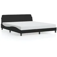 VidaXL Bettgestell "Dover" Schwarz 180x200 cm Kunstleder