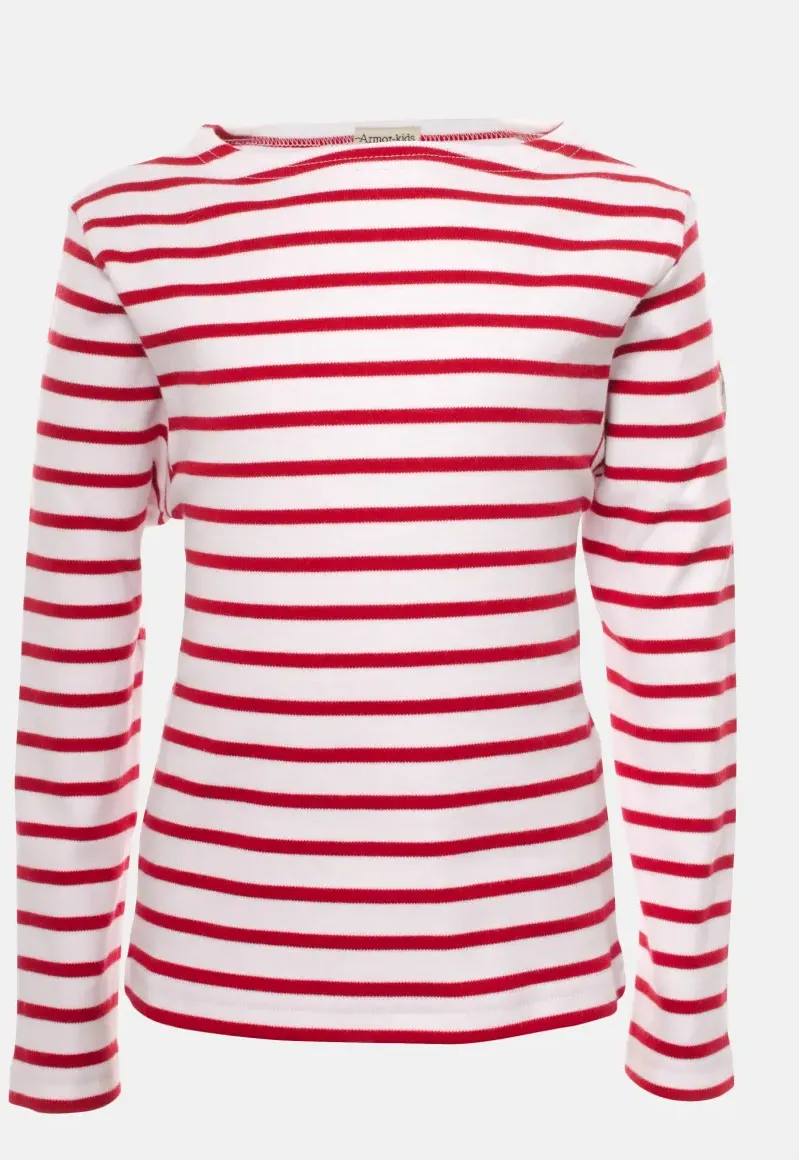 Armor Lux Kinder-Streifenshirt weiß-rot Loctudy Kids