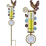 X-PREK Regenmesser mit großer Zahl, abnehmbares, gefrierfestes Glas, Regenmesser, Outdoor-Dekoration für Garten, Deck, Rasen, Landschaft, Hof