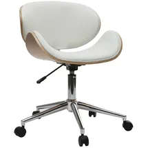 miliboo Design-Bürostuhl PU Weiß