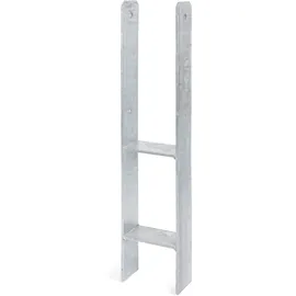 GAH Alberts H-Pfostenträger 12 x 800 mm Silber/Stahl