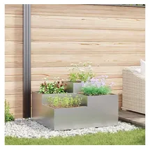 vidaXL Pflanzkübel 100 x 100 x 48 cm Silber