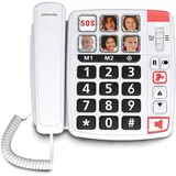 Swissvoice Xtra 1110 Schnurgebundenes Seniorentelefon Foto-Tasten, Freisprechen, inkl. Notrufsender,