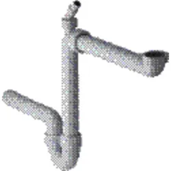 Geberit Spültisch-Ablauf für 1 Becken 11/2"x40mm Raumsparmodell 152.885.11.1