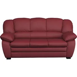 2,5-Sitzer COTTA "Casino", rot, B:191cm H:88cm T:92cm, 100% Echtleder, Sofas, Polstergarnitur, auch als Set erhältlich