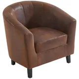 vente-unique Vente-unique-Lounge-Sessel - Microfaser - Braun, - Cristobal II