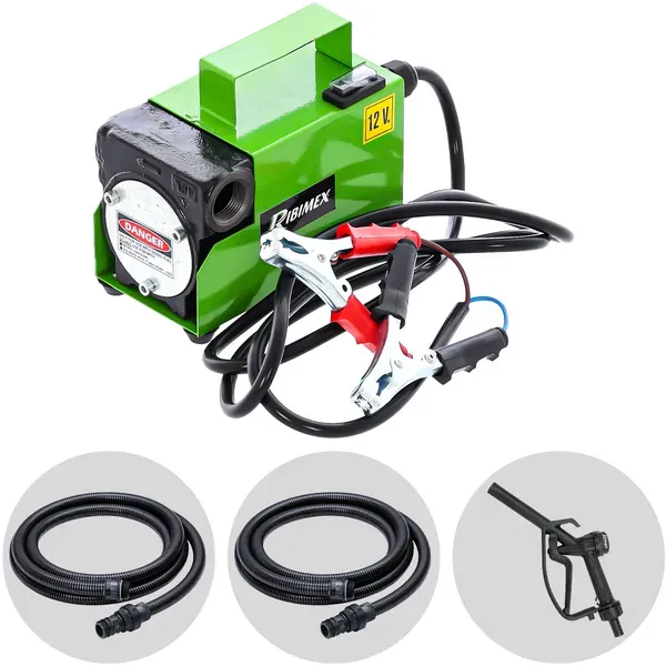 Ribimex PRKG12V  Umfüllpumpe für Diesel + Kit Dispenser - 12 V