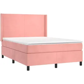 vidaXL Boxspringbett 140 x 200 cm Rosa