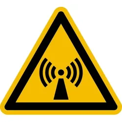 König Werbeanlagen Warnschild, Warnung vor nicht ionisierender Strahlung W005 - ASR A1.3 (DIN EN ISO 7010) - 200x1.5 mm Kunststoff