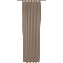 Vorhang WIRTH "Uni Collection", braun, B:142cm H:155cm, Baumwolle (Bio-Baumwolle), Gardinen, nach Maß