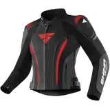 SHIMA Miura 2.0 Damen, Motorrad Lederjacke, Schwarz/Rot)