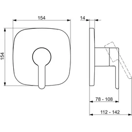 Hansa Designo Style Einhandmischer für 1 Verbraucher Chrom 81109593