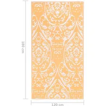 vidaXL Outdoor-Teppich Arakil Orangefarben und Blau 120x180 cm PP