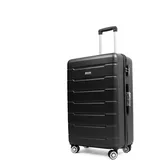 Easy Move ABS Hartschalenkoffer - Reisekoffer mit 360° Rädern, Zahlen-Schloss -, Hartschalenkoffer, Luggage, Trolley Koffer (Black, XL 74cm)