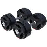 Gorilla Sports Kurzhantelset 30 kg verstellbar schwarz