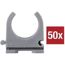 TRU Components TC-9859368 Klemmschelle EN20 20 mm Grau 50 St.