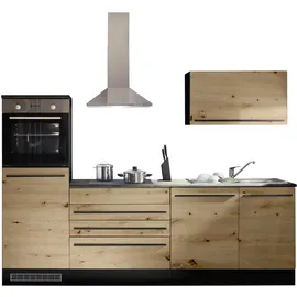 BASIC by Balculina Küchenzeile Jazz 260 cm anthrazit/artisan eiche/metallic braun