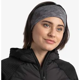 Buff Merino Wide Stirnband multistripes fog grey
