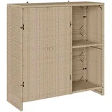 vidaXL Aufbewahrungsschrank Beige 100x36x102 cm Rattan - vidaXL