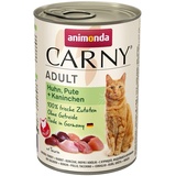 animonda ¦ CARNY  Adult - Huhn, Pute + Kaninchen - 6 x 400 g ¦ nasses Katzenfutt