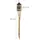 Relaxdays Gartenfackeln 50 cm 12er Set Bambus schwarz/natur
