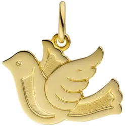 Ketten-Anhänger JOBO "Anhänger Taube Friedenstaube", gold (gelbgold 333), Schmuckanhänger, Damen, Gelbgold 333, 333 Gold