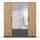 Rauch Drehtürenschrank »StyleUp«, Typ Dark & Wood mit trendigen farblich abgesetzten Griffen