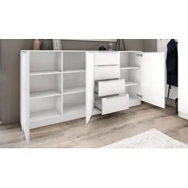 borchardt Möbel Highboard BORCHARDT MÖBEL "Oliva", weiß, B:200cm H:99cm T:35cm, Spanplatte, Sideboards, Highboard, Breite ca. 200 cm