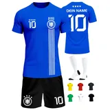 Deutschland Trikot Kinder Herren Damen WM 2026 Fussball Geschenke Jungen Coole Sachen für Jungs Fußball Trainingsanzug Tshirt EM Shirt geschenk junge 10 jahre Fußballtrikot Mädchen Set IIIII20Fo7IIIII - 134