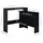 vidaXL Bartisch mit 2 Tischplatten 130 x 40 x 120 cm Schwarz