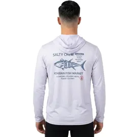 Salty Crew Fish Market Hood Sunshirt Longsleeve Lycra white Gr. M