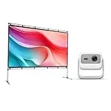 JMGO N1S 4K UHD Mini Beamer+100 Zoll Projektorleinwand