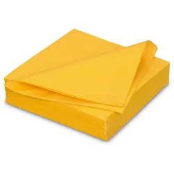 Ava 25 Servietten stoffähnlich 40x40cm Airlaid saugstark Einweg Tischservietten zum Falten Einfarbige Papierservietten für Hochzeit Geburtstag Party Gelb
