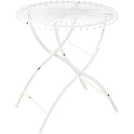 Hti-Living Gartentisch Ø 70 x 75 cm Weiß