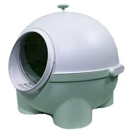 Hti-Living Katzentoilette geschlossen Grün/Weiß
