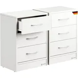 CASARIA Nachtschrank Eloise 54 x 39 x 28 cm Weiß