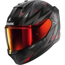 Shark D-Skwal 3 Blast-R Integralhelm - Matt Schwarz/Grau/Rot / M