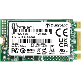 Transcend MTE460T-I 1TB M.2 PCIe NVMe SSD 2242 PCIe NVMe 3.0 x2 Industrial TS1TMTE460T-I