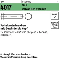 Industrial Quality Supplies ISO 4017 Sechskantschraube VG M16x220 Stahl