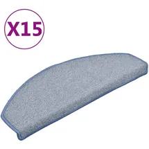 vidaXL Stufenmatte 65 x 24 cm Hellgrau/Blau