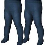 Playshoes Strumpfhose uni Doppelpack in marine | Gr.: 86/92