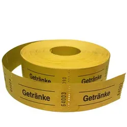 Gutscheinrolle Getränke gelb 601052  1000Abrisse