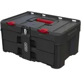 KETER Stack 'N' Roll Werkzeugkoffer mit 2 Schubladen schwarz 37,1 l
