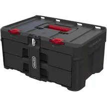 KETER Stack 'N' Roll Werkzeugkoffer mit 2 Schubladen schwarz 37,1 l