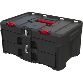 KETER Stack 'N' Roll Werkzeugkoffer mit 2 Schubladen schwarz 37,1 l