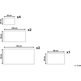 Beliani AREORA Handtuchset 9-tlg. beige