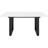 Mäusbacher Esstisch, Esstisch ausziehbar auf 210 cm, eckige Tischform, Gestell U-Form schwarz|weiß