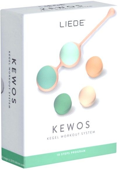 Liebe *Kewos* Kegel Workout System Peach/Mint Kugeln 1 St transparent