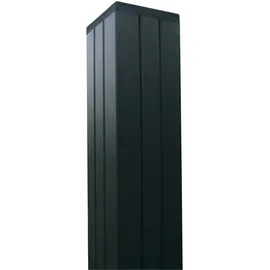 Kiehn-Holz Sichtschutzelement KIEHN-HOLZ, schwarz (anthrazit, aluminiumfarben), H:180cm, Aluminium, Kunststoff, Metall, WPC (Holz-Kunststoff-Komposit), Zaunelemente, LxH: 180x180 cm, Pfosten zum Aufschrauben